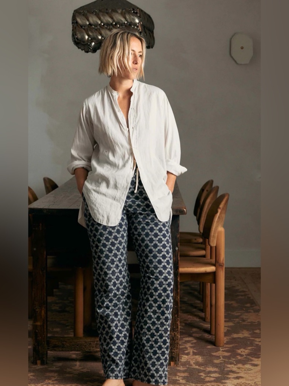 Imogene and Willie Fethiye in Indigo Print Pant